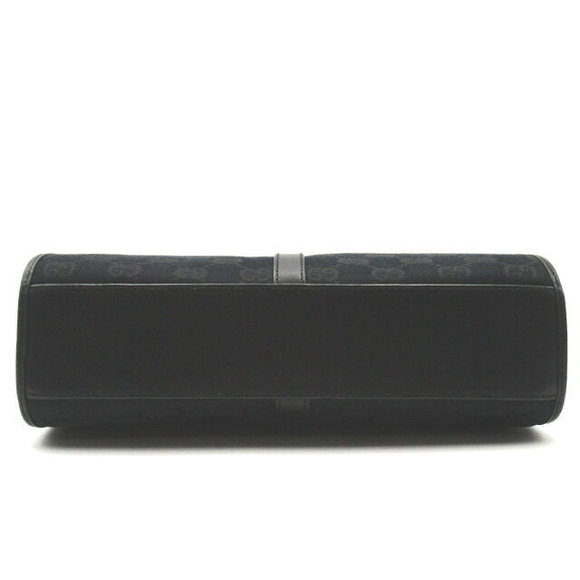 Gucci GG Canvas Leather Handbag Black - Picture 4 of 10